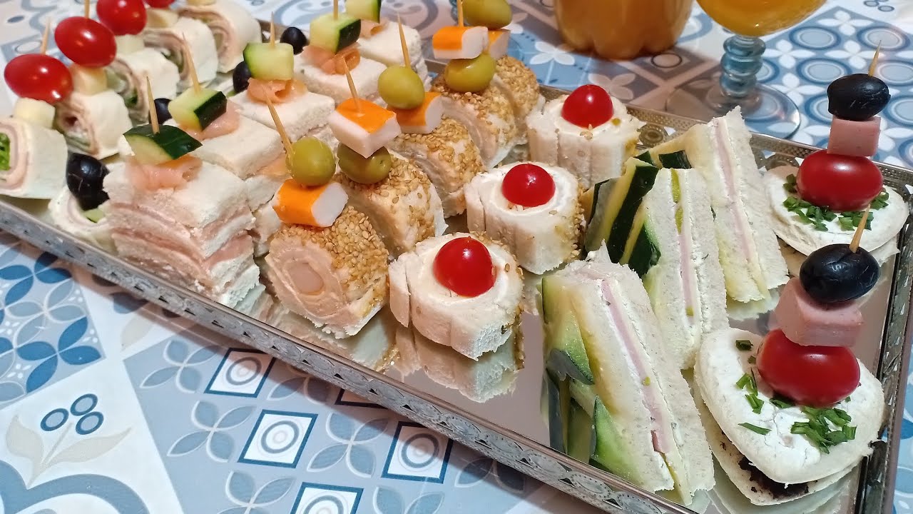 مملحات راقية و لذيذة جدا و سهلة لكل المناسبات😋 assortiments de canapés salés très facile