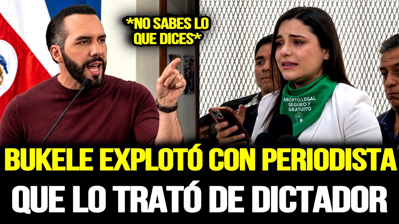 BUKELE EXPLOTÓ CONTRA PERIODISTA FEMINISTA QUE LO TRATÓ DE DICTADOR