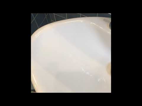 Ceramic Sink Crack repair Before and After Result- Miltons Bath Enamel Repair Company