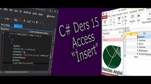 C# Ders 15 - Access Veritabanına Kayıt Ekleme (insert)