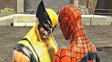 Spider-Man vs. Wolverine Boss Fight Scene (Spider-Man Web of Shadows)