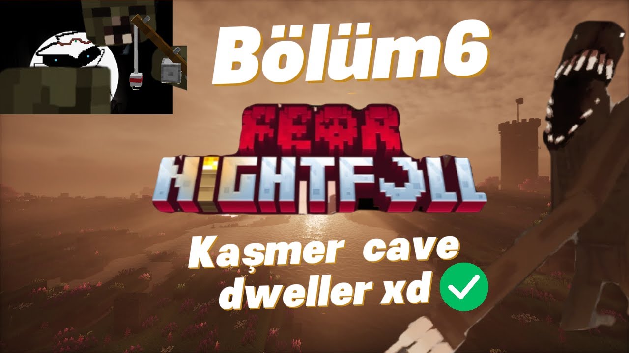 Minecraft'ın en iyi modlarından biri olan 'Fear the night fall' modu Bölüm 6 Kaşmer Cave Dweller :D