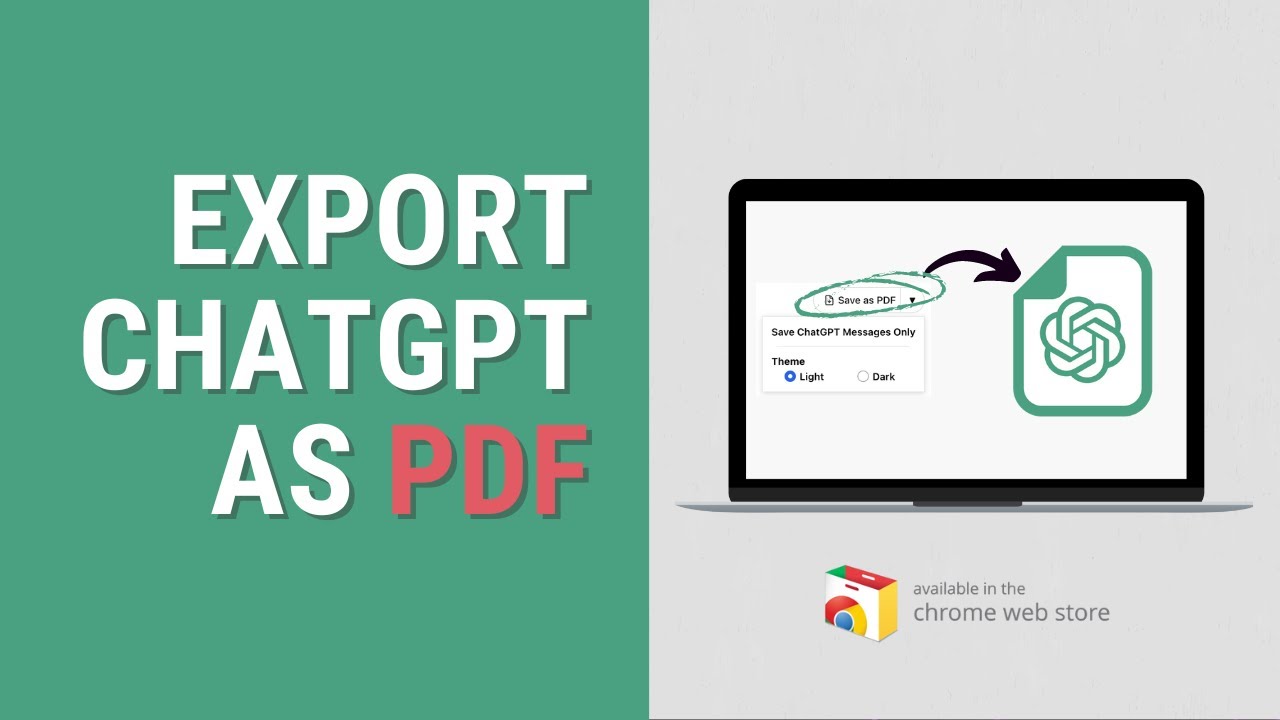 How to Export ChatGPT Conversation as PDF - YouTube