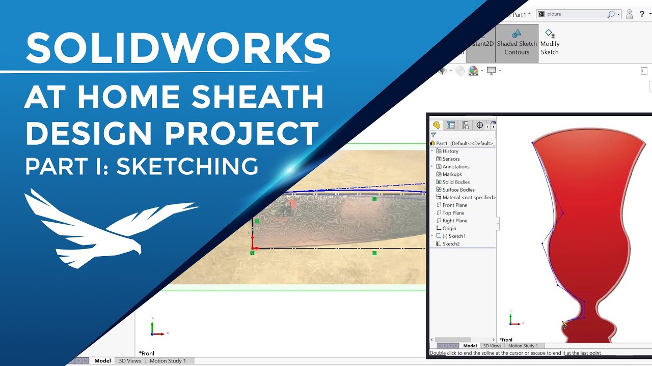 SOLIDWORKS At Home: Sketch Pictures and Style Splines - YouTube