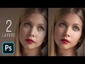 High-End Skin Retouching with Just 2 Layers! - Photoshop Tutorial