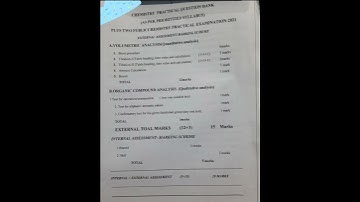 Practical MARK ALLOTMENT 12th CHEMISTRY PUBLIC PRACTICAL KEY PATTERN STEP MARKS ALLOTMENT