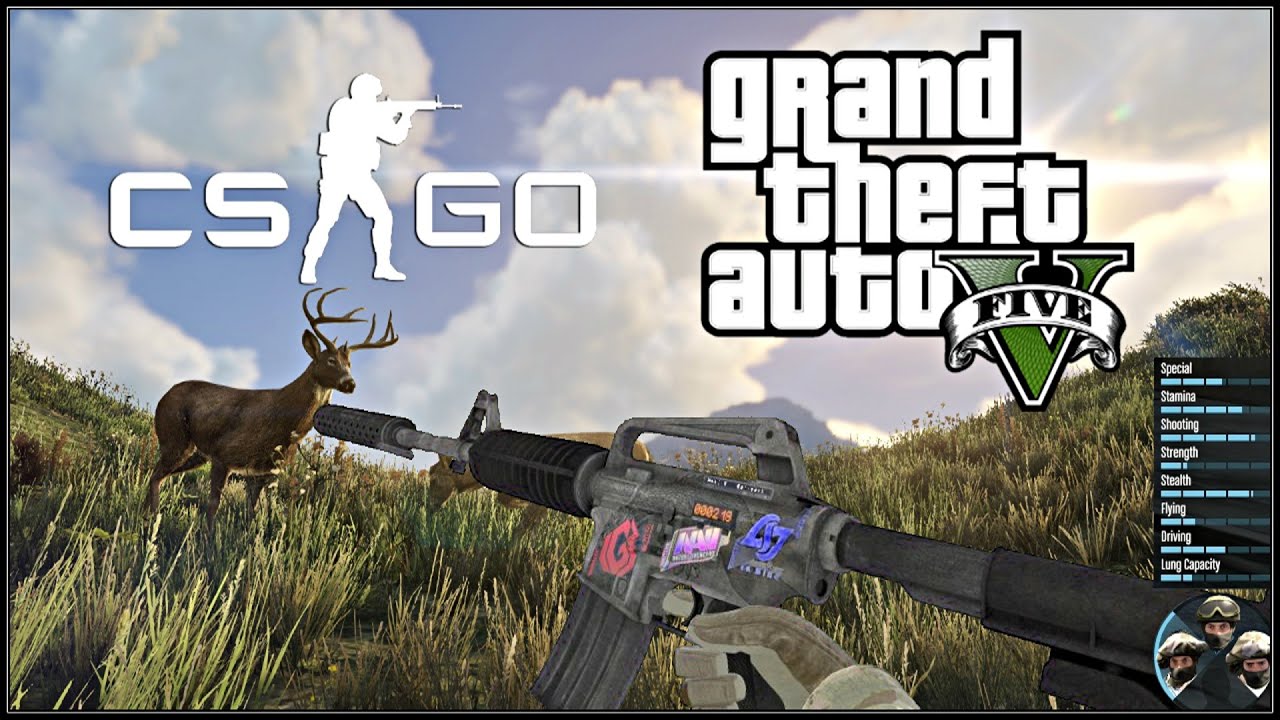 What it's like playing CS:GO with GTA 5 Character Switch Mode - YouTube