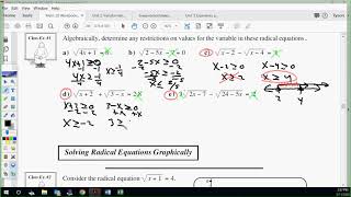 S1 Chapter 3 Lesson 6 Solving Radical Equations Part 1 Math 20 1
