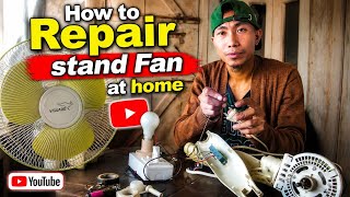 How to repair stand Fan and replace capacitor  home 