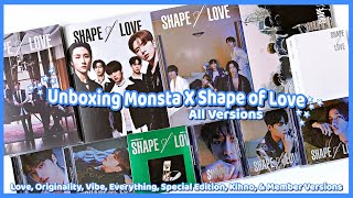 Unboxing Monsta X 11th Mini Shape of Love ✰ All Photobook Vers, Kihno, Special, \u0026 Jewel Cases