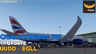 [P3Dv4] QualityWings 787 1.1.1 Hotfix | Domodedovo (UUDD) - Heathrow (EGLL)