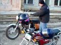 Заводка Иж - Планета 4 в холодную погоду/Izh Planeta 4 Classic Russian motorcycle.