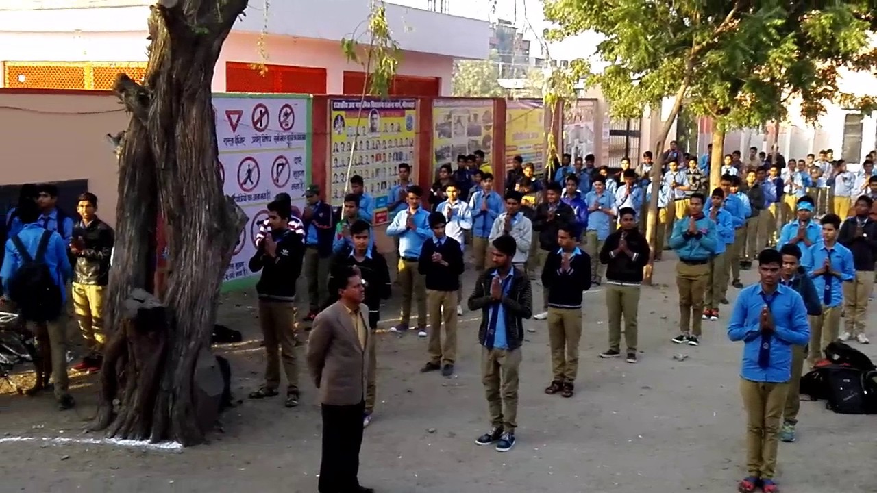 Surya Namaskar in Rajendra Marg School Bhilwara