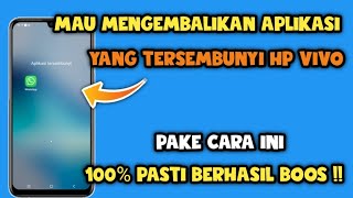 Cara mengembalikan Aplikasi yang Disembunyikan di hp vivo | Menampilkan aplikasi yang tersembunyi
