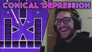 Conical Depression (Extreme Demon) by KrmaL | Geometry Dash