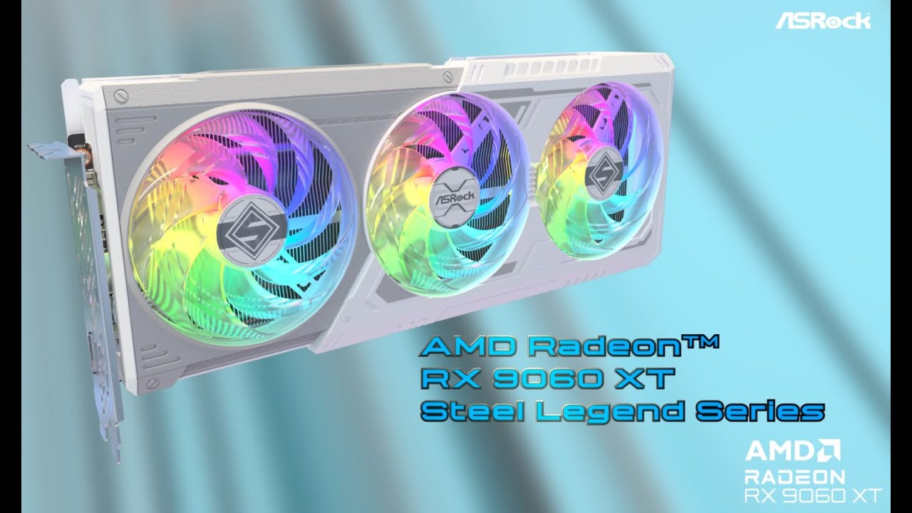 ASRock AMD Radeon RX 9060 XT Steel Legend Series Graphics Cards
