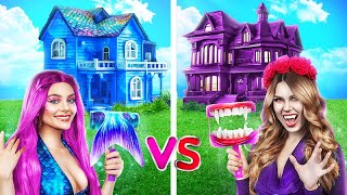 Tantangan Rumah Satu Warna! Putri Duyung vs Vampir!