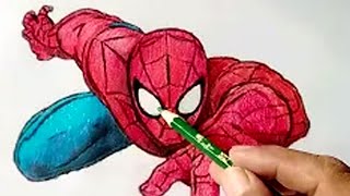 Cara mewarnai gambar Spiderman dengan mudah