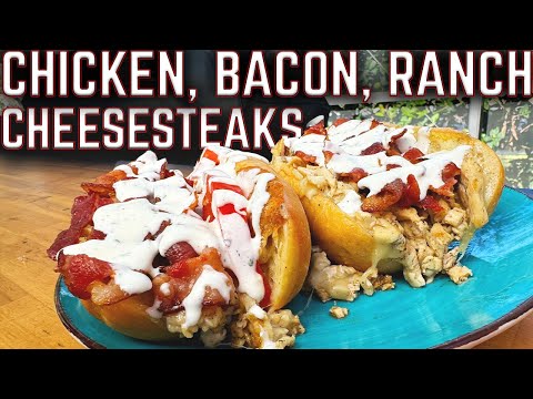 How to Make THE BEST CHICKEN BACON RANCH CHEESESTEAKS ON THE GRIDDLE! EASY RECIPE