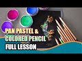 Full Art Lesson! Drawing a Red Eyed Tree Frog w/ Pan Pastels &amp; Colored Pencil