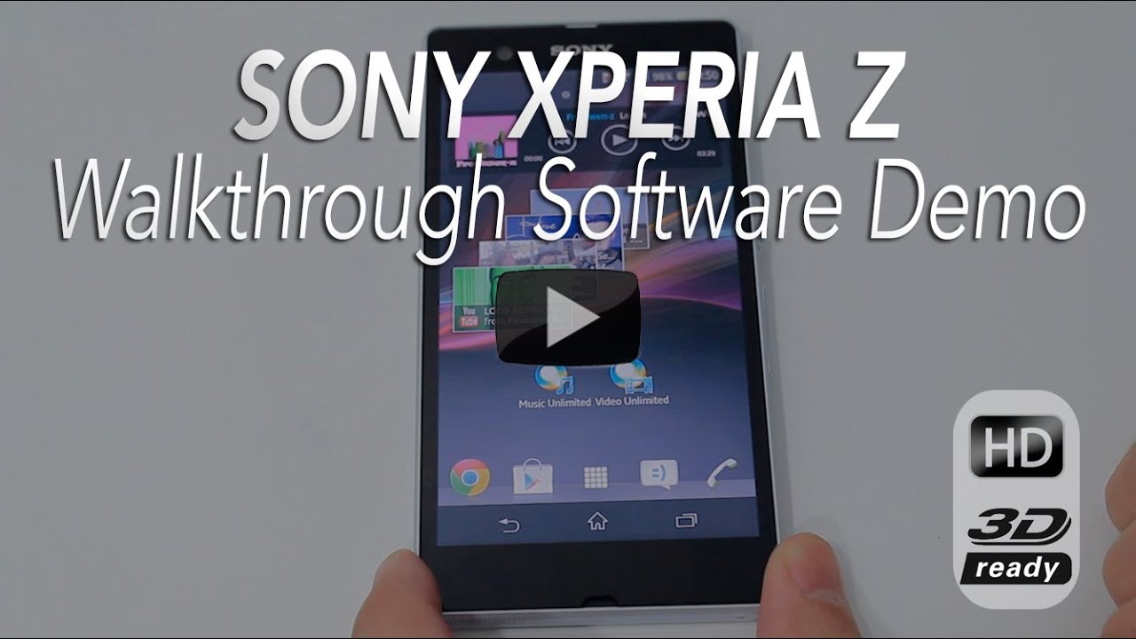 Sony Xperia Z Android Smartphone Demo - YouTube