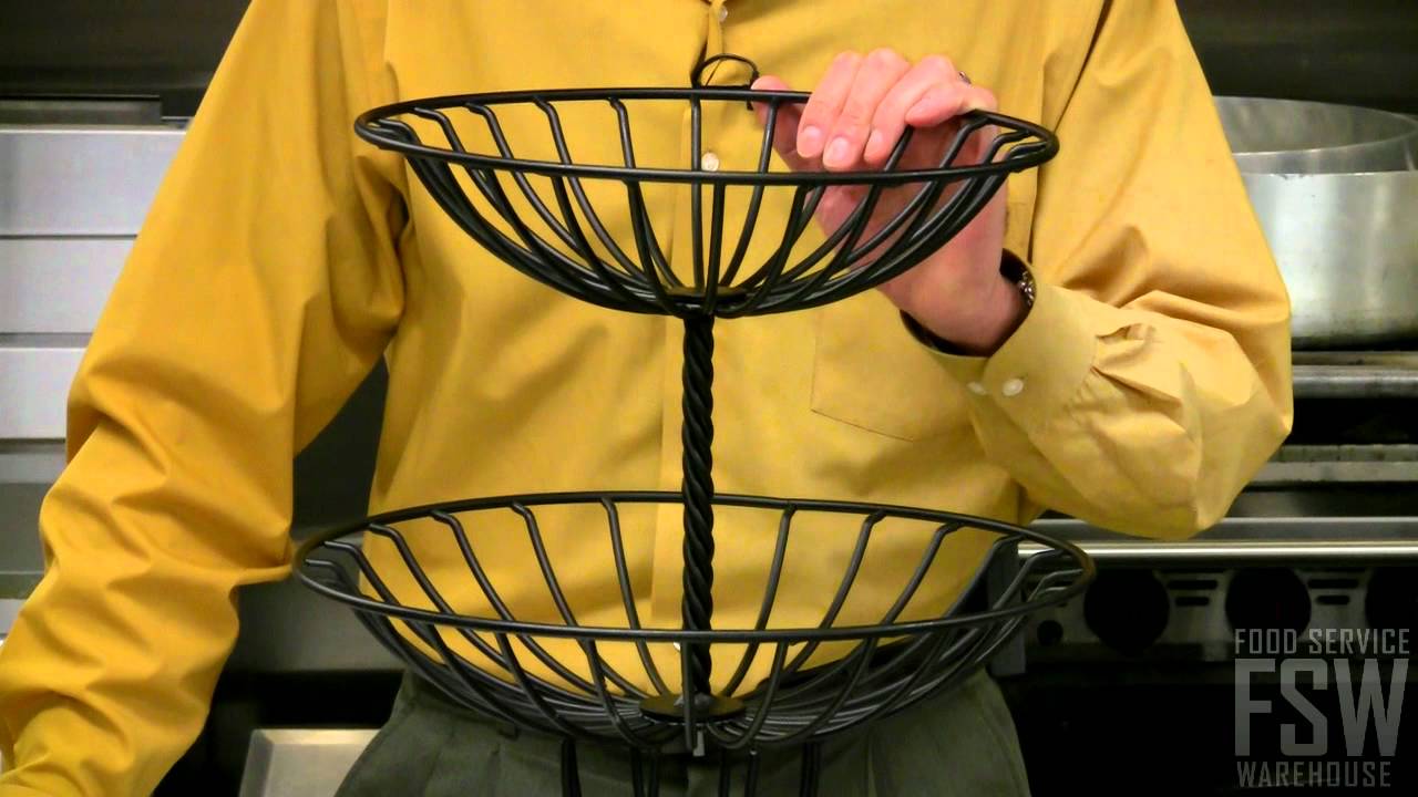 American Metalcraft (TTDB2) - Two Tier Wrought Iron Basket at Food Service Warehouse