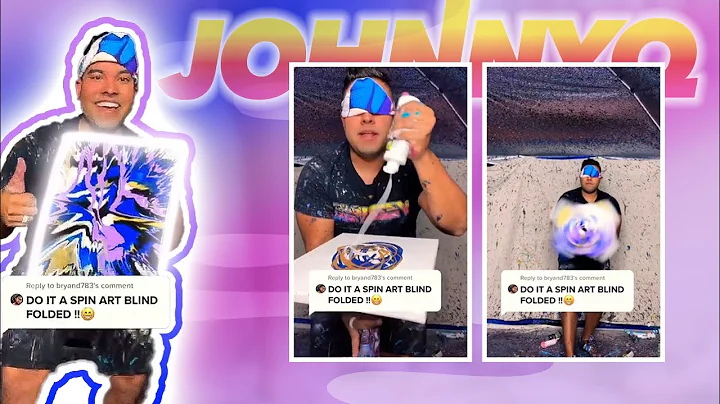 Making Art WHILE BLINDFOLDED! #shorts #spinart