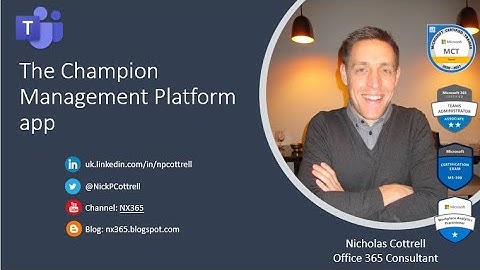 Overview of the Champion Management Platform for Microsoft Teams