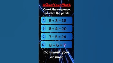 🧠 Can You Solve This Math Sequence Puzzle? 🔢 | #Shorts #MathQuiz #BrainTeaser #QuizYourMath