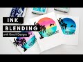 Ink Blending & Stamping with Gina K Designs Ink Pads | Tropical Sunsets