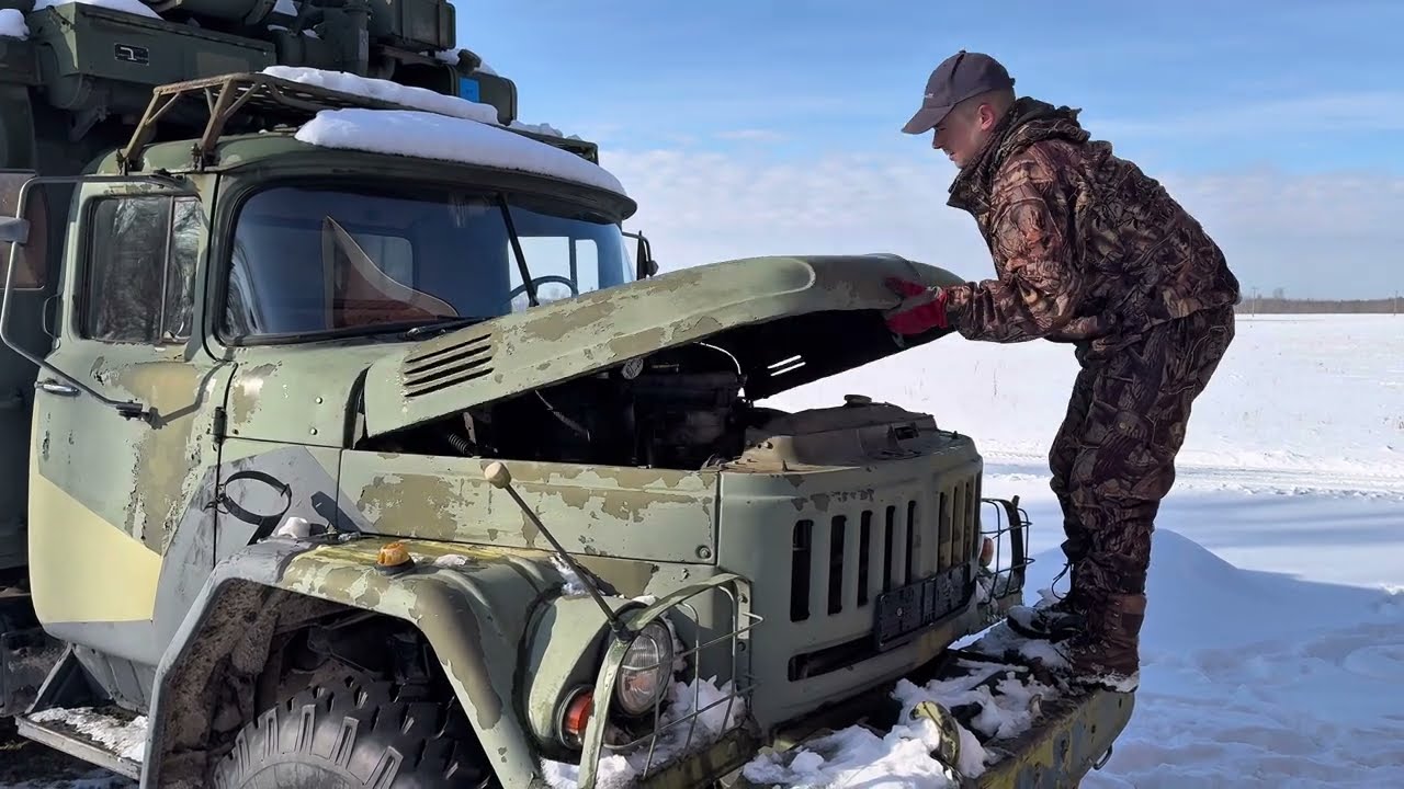 Taking My Zil 131 Russian Military Truck for a Winter Spin in 4k!