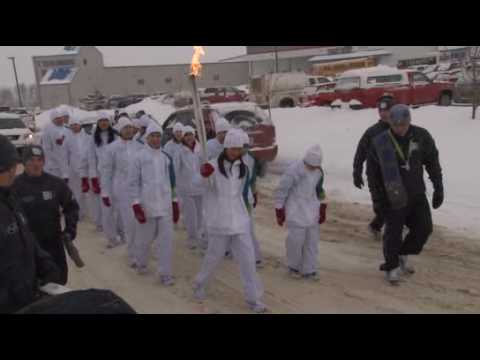 JBS students run the Olympic torch in Dawson Creek...