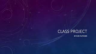 Class Project   CPSC 1105
