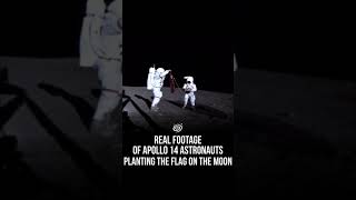 apollo 14 planting the flag on the moon #solarsystem #planetsystem #spacescience #moonexploration