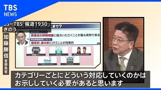 加藤官房長官“時短対象はカテゴリーごとに対応” テイクアウトは対象外
