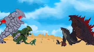 EVOLUTION of GODZILLA - SHIN vs MECHA KAIJU: Who Will Win / GODZILLA CARTOON MOVIES