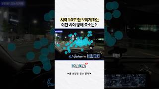 시력 1.0도 안 보이게 하는 야간 시야 방해 요소는?