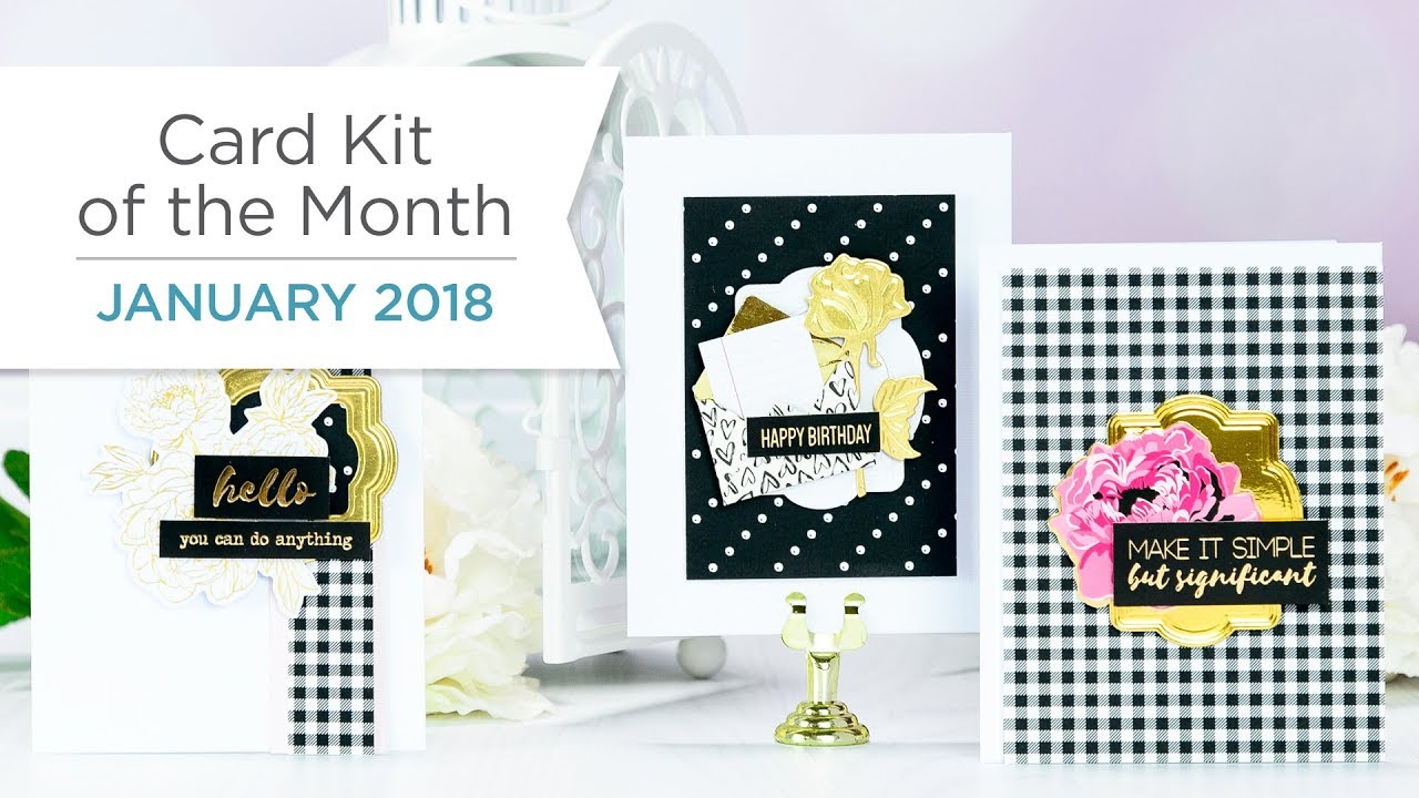 Spellbinders January 2018 Card Kit of the Month