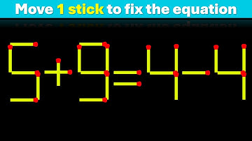 Fix This Equation by Moving Just One Stick – Brain Teaser! - #matchstickpuzzle