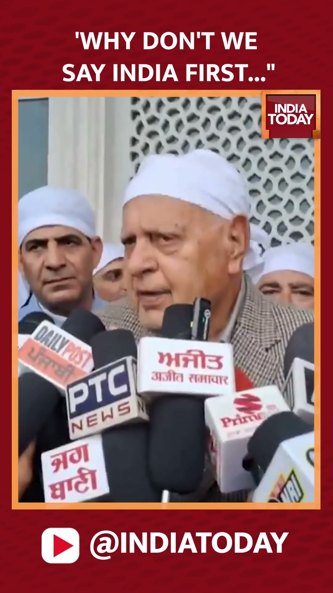 Former J\u0026K CM Farooq Abdullah Calls For Unity In Golden Temple, Says 'Why Don't We Say India First'
