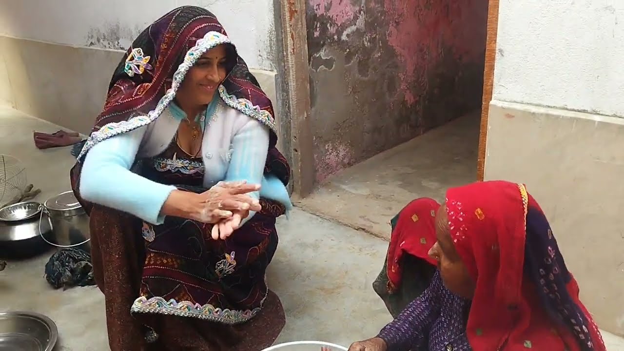 Aaj Mein Maine aur Kaki Ne Milkar banaa Diya laddu। #geetakumarivlogs #Marawadi #laddu      #Recipe