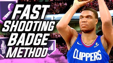 Fast Shooting Badge Method For QUICK Upgrades in NBA 2K21 | NBA 2K21 Best Shooting Badge Method