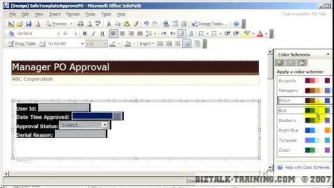 BizTalk 2006/R2 - 10-06 Infopath Color Schemes