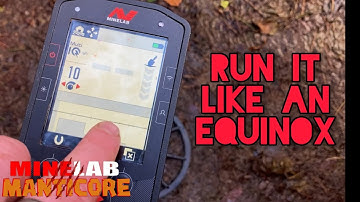 Minelab manticore - Run it like an Equinox.