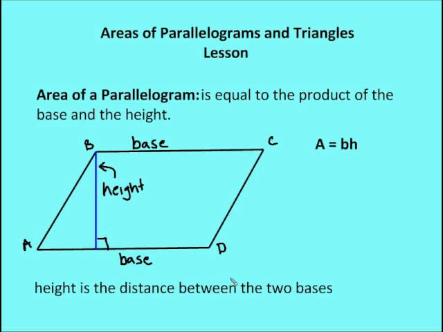 11.2 Areas of Parallelograms and Triangles (Lesson) - YouTube 11-2-areas-of-parallelograms-and-triangles-lesson-youtube