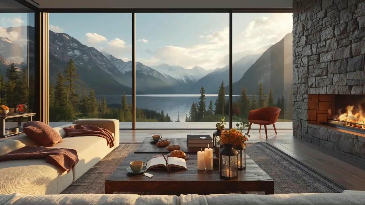 October Fall Morning & Cozy Coffee Shop 🍂Warm Piano Jazz Instrumental Music for Working, Good Mood