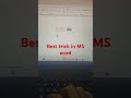 Auto create in MS word