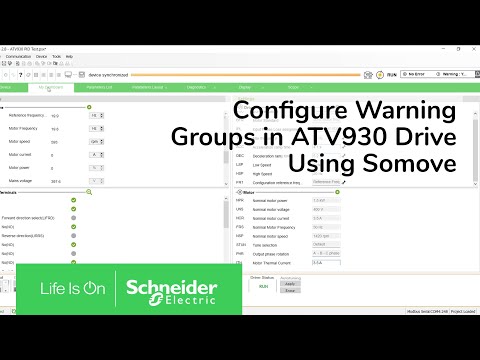 How to Configure Warning Groups in ATV930 Drive Using SoMove | Schneider Electric