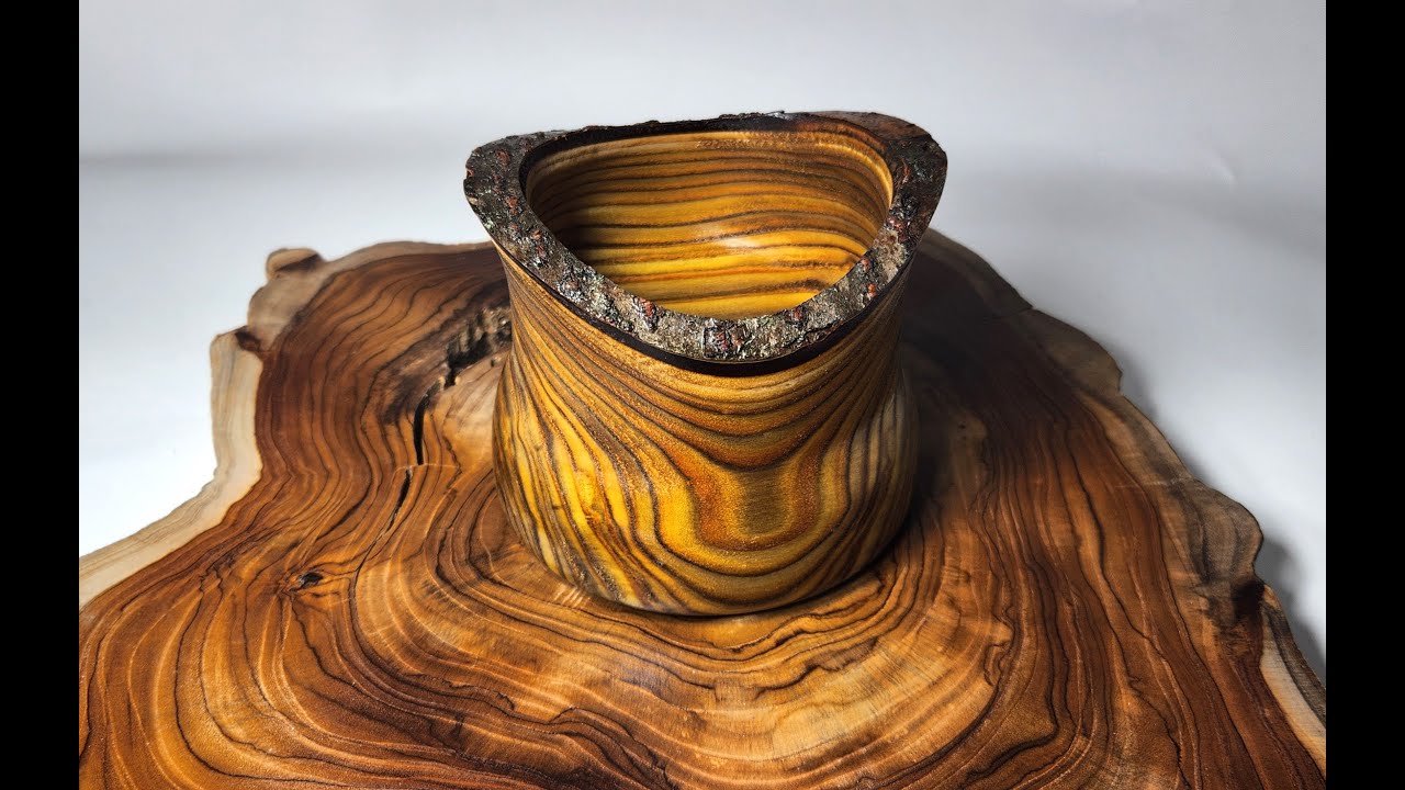 Natural Edge Staghorn Sumac - Woodturning (ASMR)