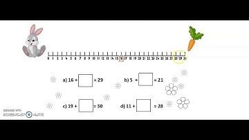 math, finding a missing number in addition using numbers line